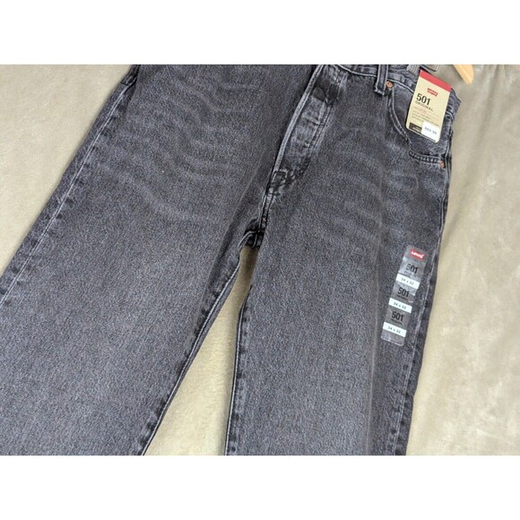 Levis 501 Original Fit Jeans Straight Leg Button Fly 100% Cotton Black SZ 34/32 - Picture 3 of 10